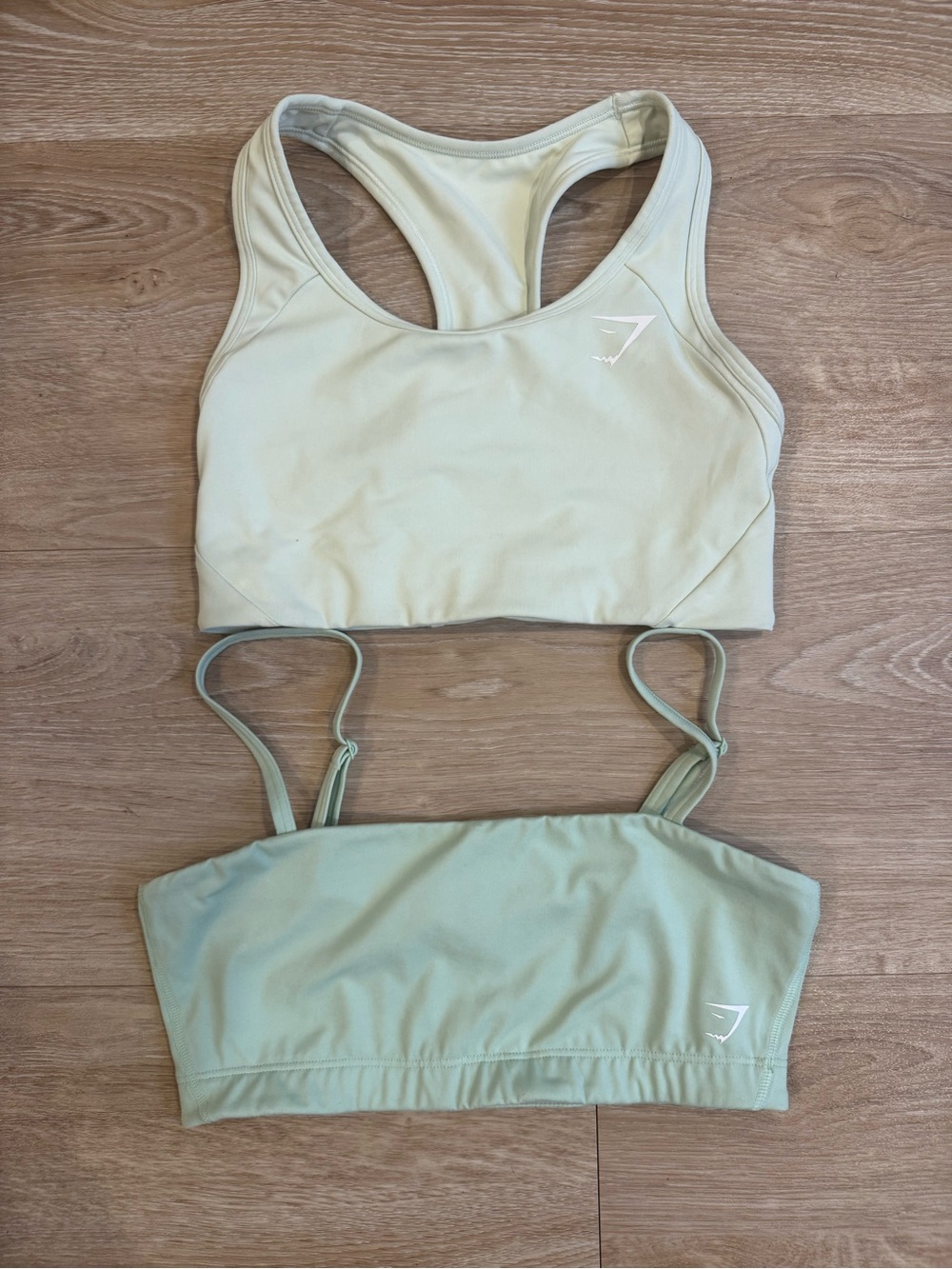 Gymshark Mint Green Sports Bra Set - Size S & M